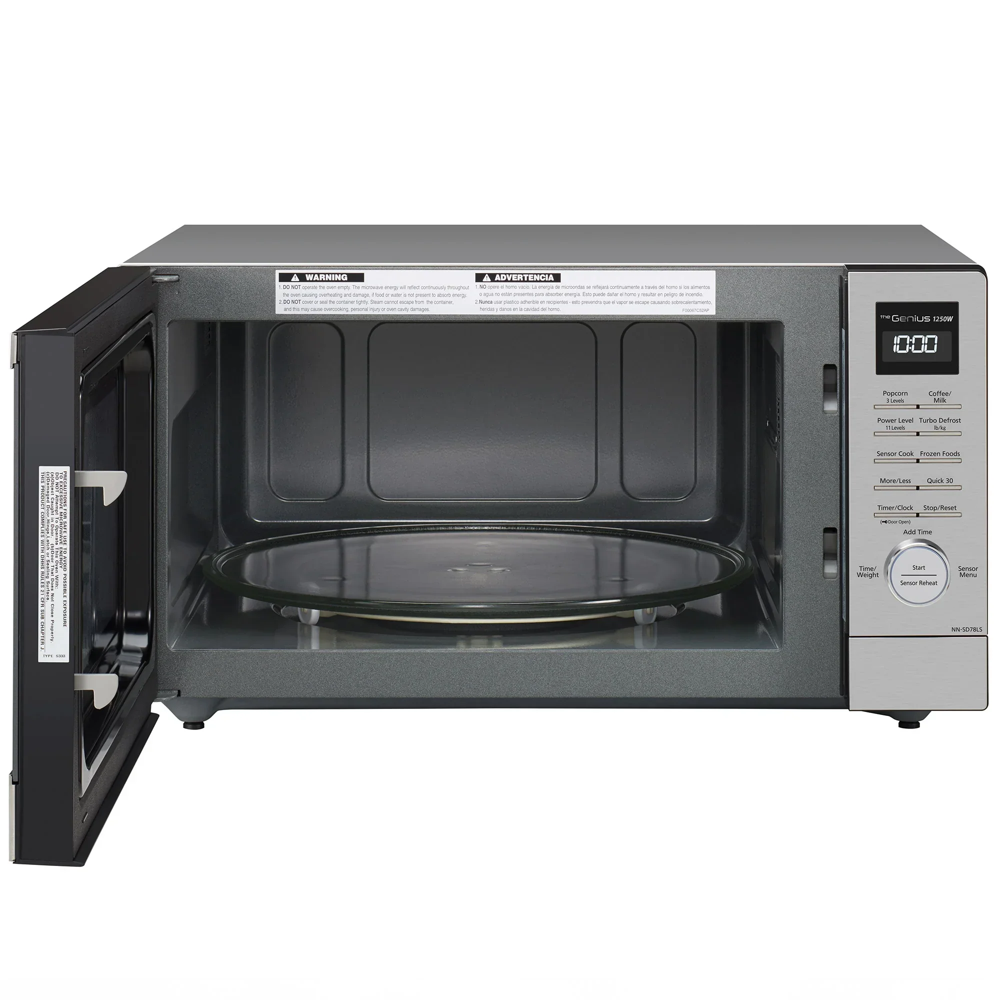 1.6 cu.ft. Cyclonic Wave Inverter Microwave, 1250W - NN-SD78LS - Image 8