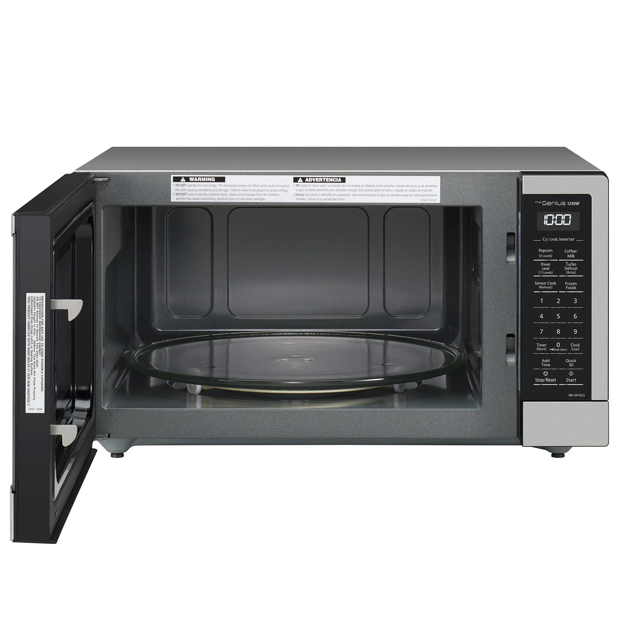 1.6 cu.ft. Cyclonic Wave Inverter Microwave, 1250W -NN-SN76LS - Image 7