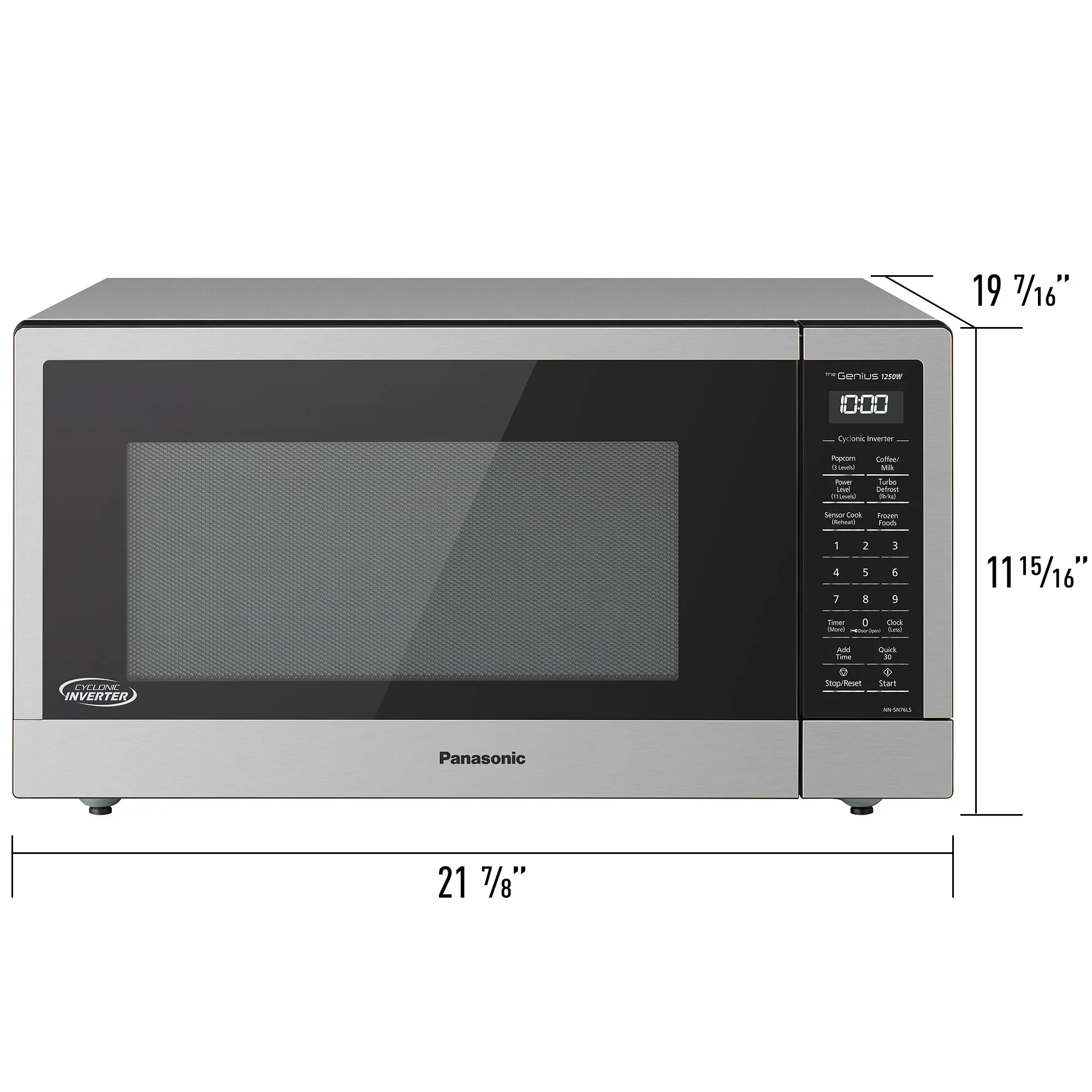 1.6 cu.ft. Cyclonic Wave Inverter Microwave, 1250W -NN-SN76LS - Image 9