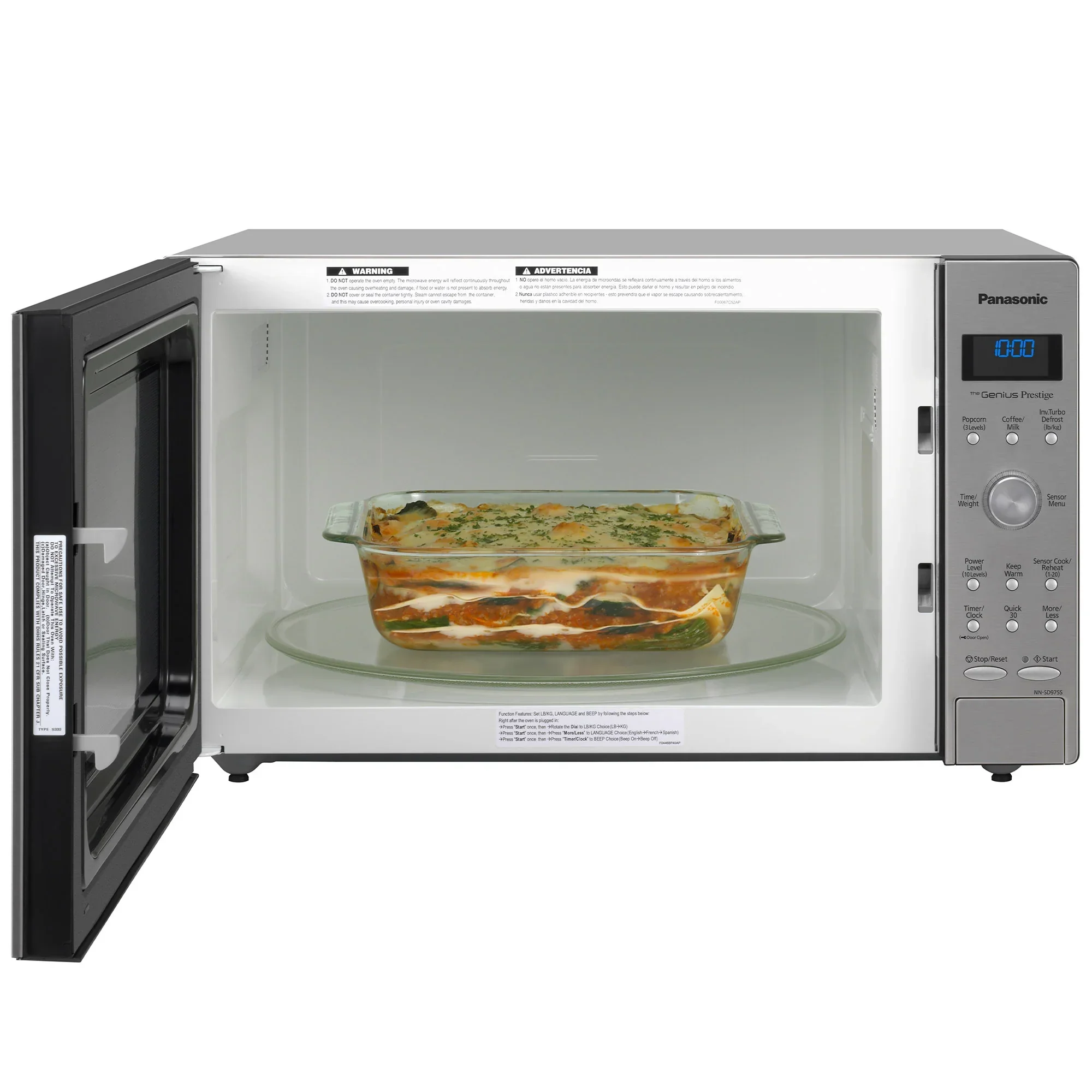 2.2 cu.ft. Cyclonic Wave Inverter Microwave, 1250W - NN-SD975S - Image 7