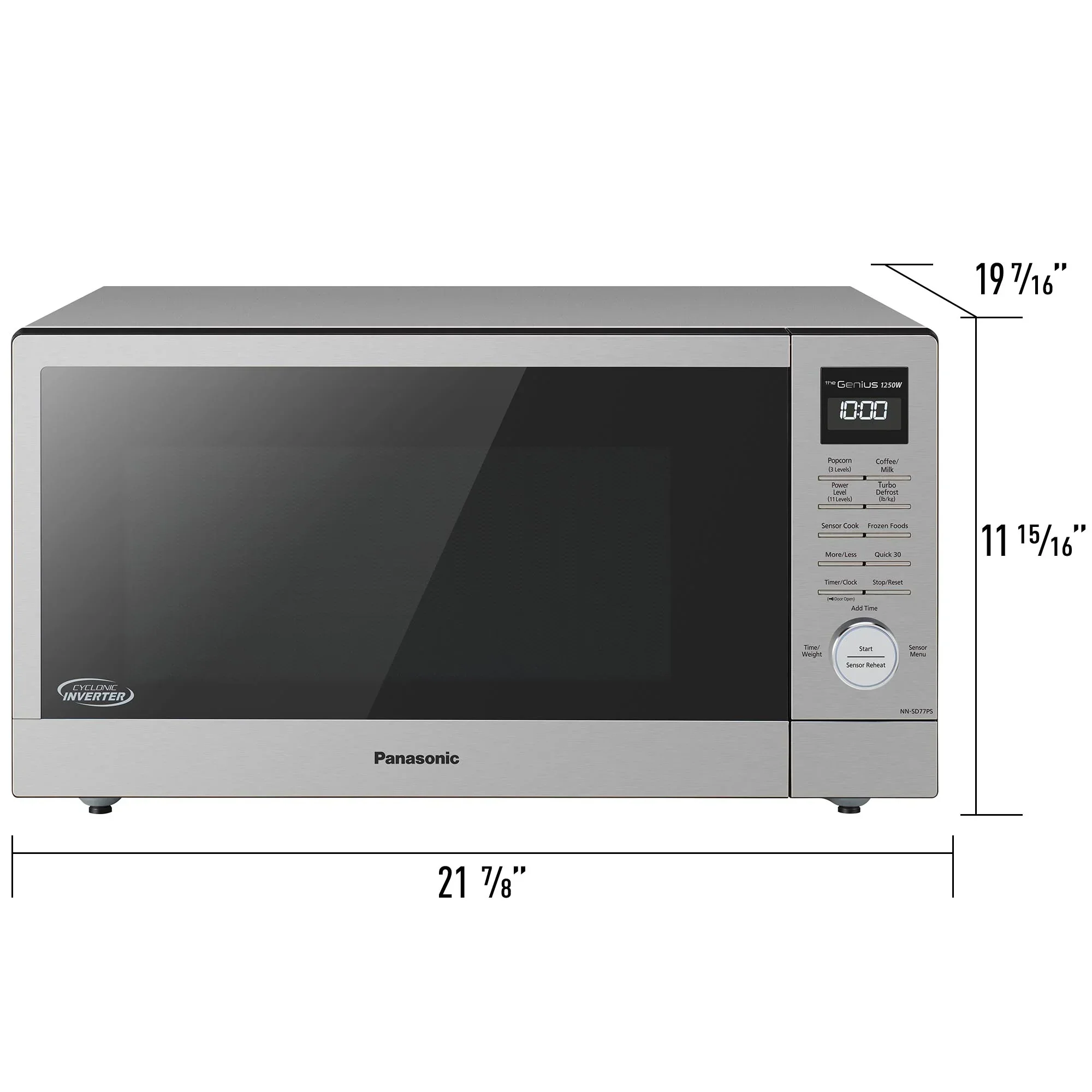 1.6 cu.ft Cyclonic Wave Inverter Microwave, 1250W - NN-SD77PS - Image 8
